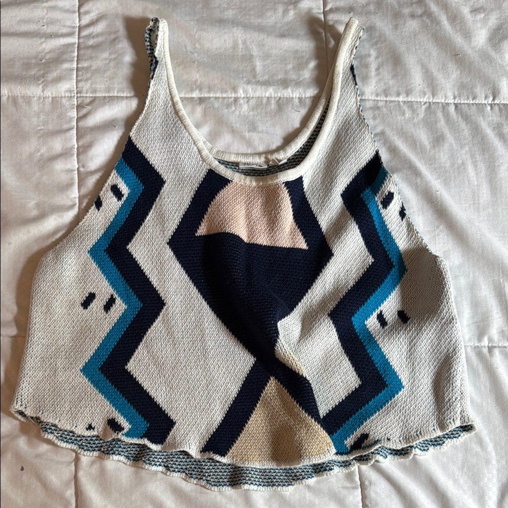 Somedays Lovin Cream Graphic Crop Tank Top